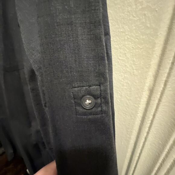 John Varvatos Grey Black Button Down Long Sleeve Dress Shirt Mens Large - Picture 5 of 7